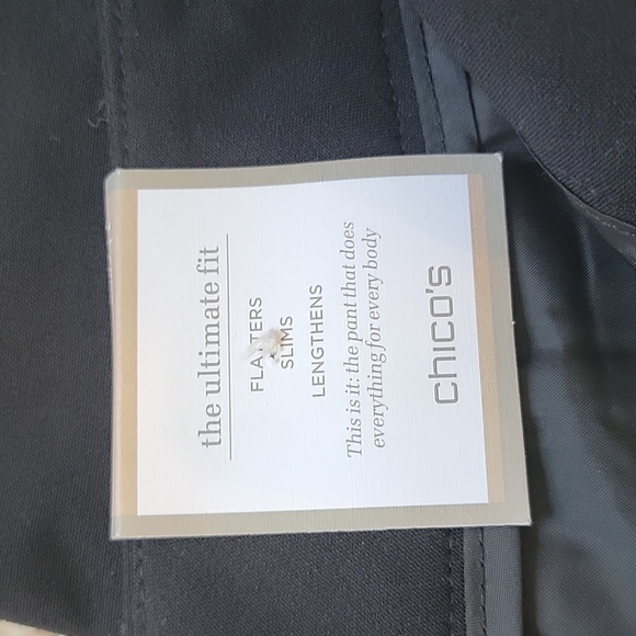 Chico's Black Magique Crop Ultimate Fit Trouser Pants Chico's Size 1 NWT - Picture 12 of 13